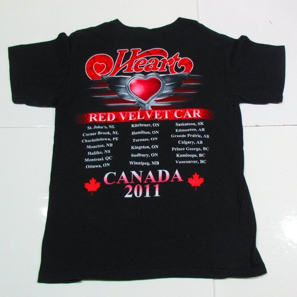 Heart Red Velvet Car Canada 2011 Concert Tour T-Shirt band tee Size M - Picture 2 of 2